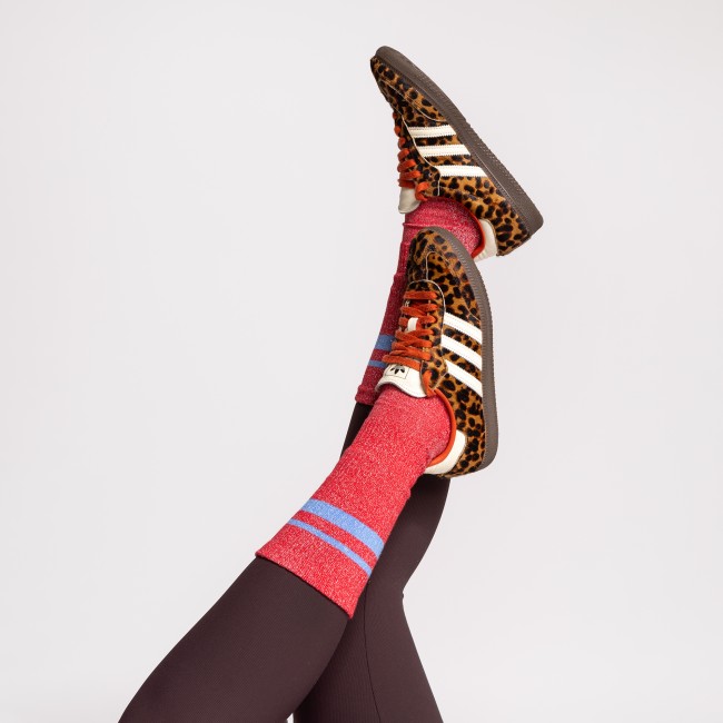 Skarpety sportowe lurex red