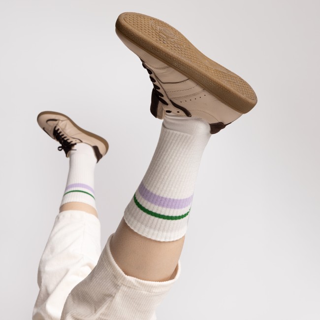 Skarpety sportowe off white purple