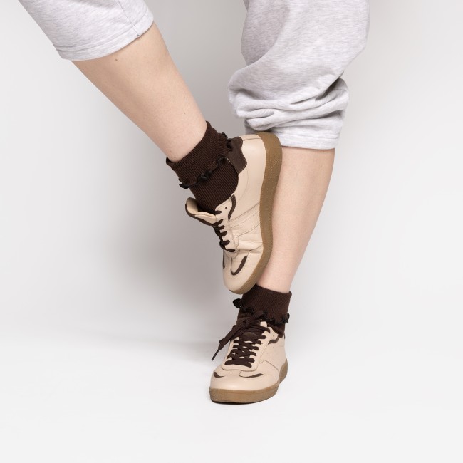 Skarpetki  chocolate z falbanką  