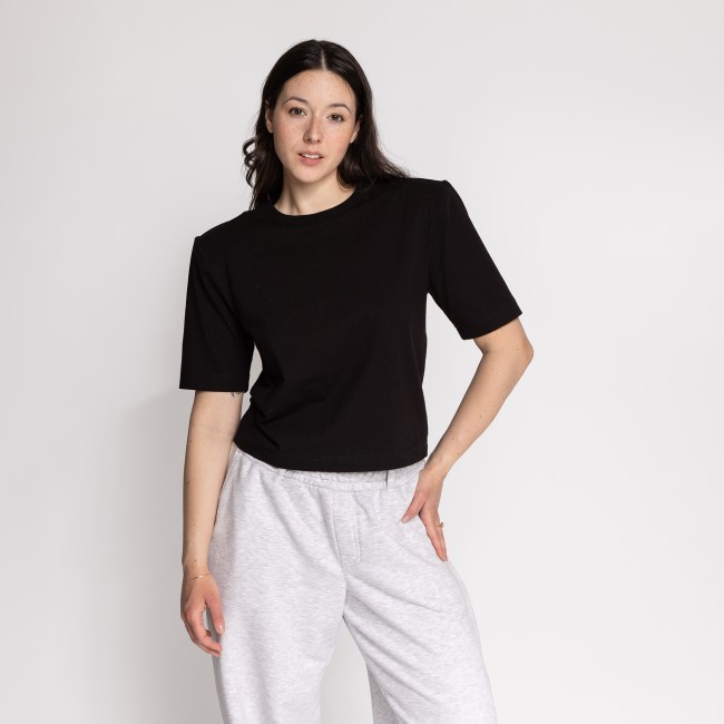 T-SHIRT Z PODUCHAMI BLACK