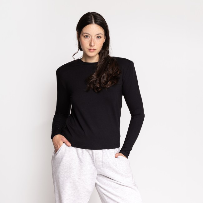 LONG MODAL Z PODUCHAMI BLACK